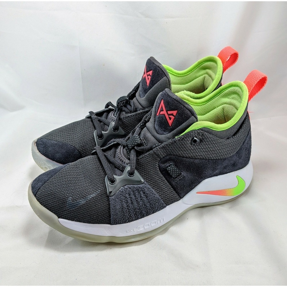Nike Paul George Shoes PG 2 Anthracite Hot Punch Black AJ2039-005 Men's Size 8
